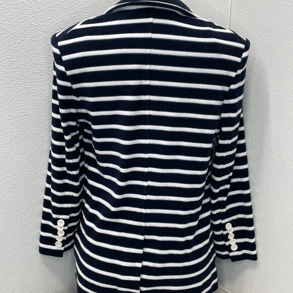 Veronica Beard Women’s Ortiz Striped Terry Cotton Blazer - Picture 2 of 6